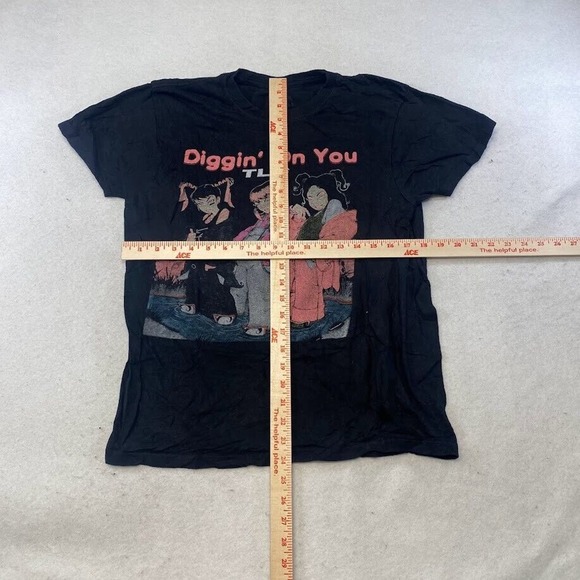 TLC Diggin' On You Girl Group Tee Thrifted Vintage Style Size L - Picture 3 of 8